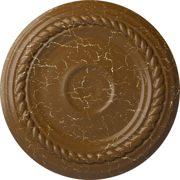Ekena Millwork Small Alexandria Ceiling Medallion (Canopies up to 4 5/8"), 7 7/8"OD x 3/4"P, Smokey Topaz Crackle CM07ALSTC - main